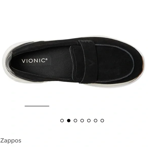 Vionic 23Walk Black Leather Orthotic Walking Arch Support Comfort Loafer New - Picture 8 of 15